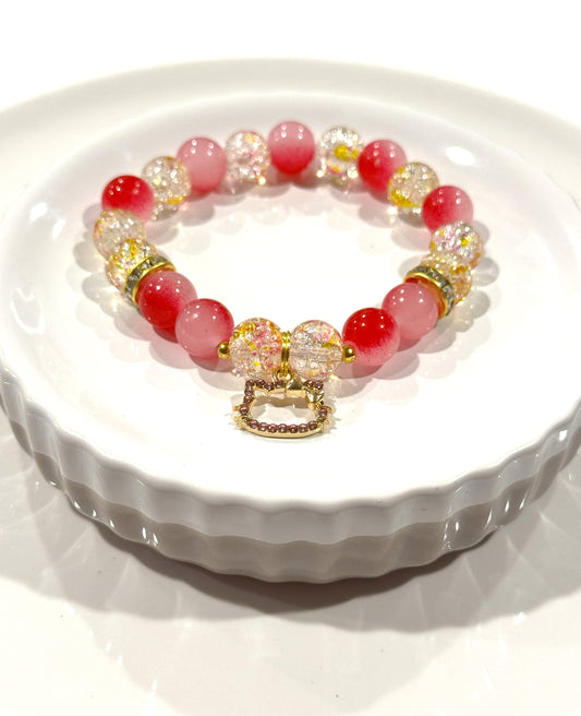 Kitty Kat Charm Stretch Bracelet
