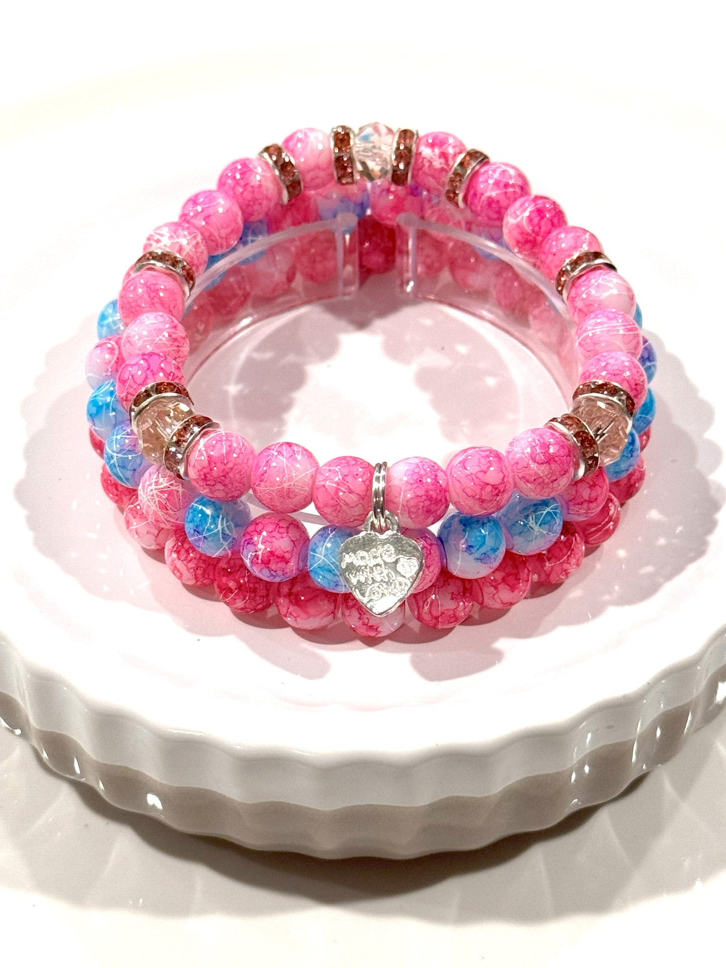 Strawberry Shortcake Stacked Bracelet Set