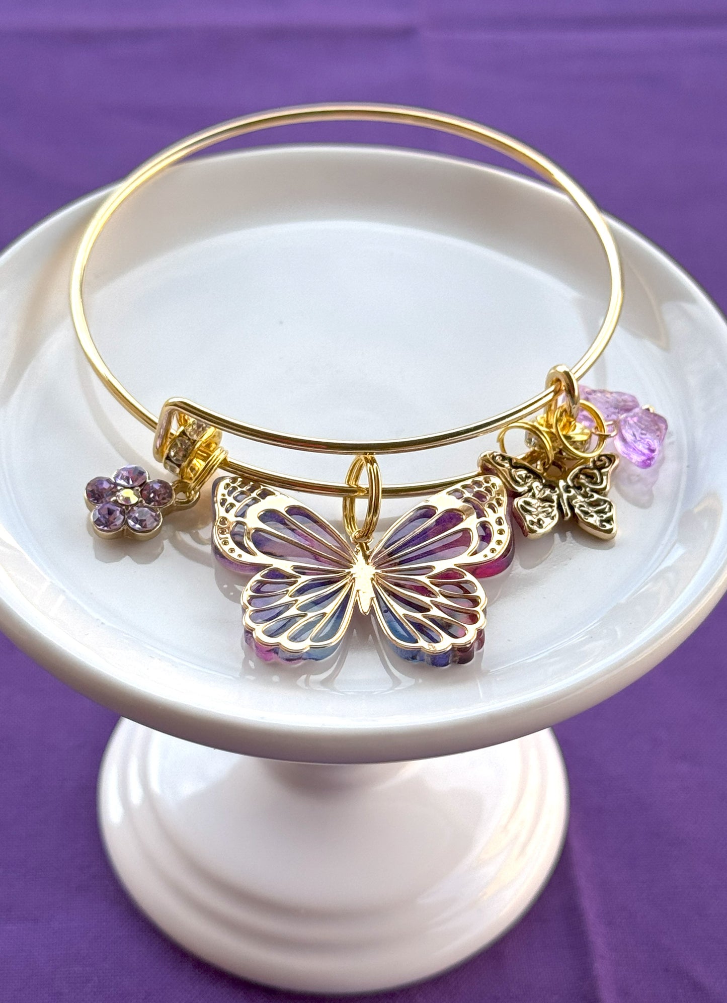 Butterfly Charm Bangle