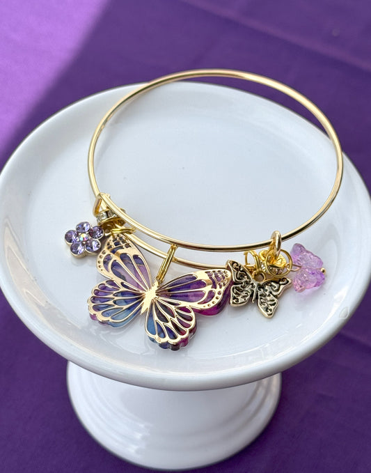Butterfly Charm Bangle
