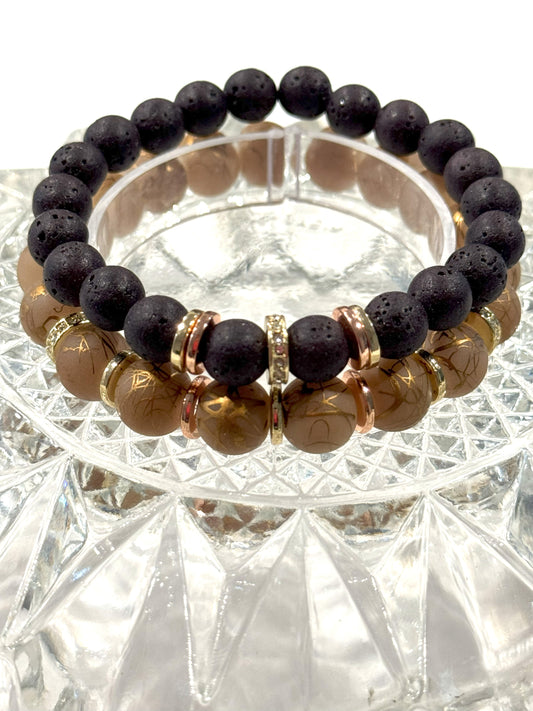 Mocha Chocolate Brown Bracelet (Set)