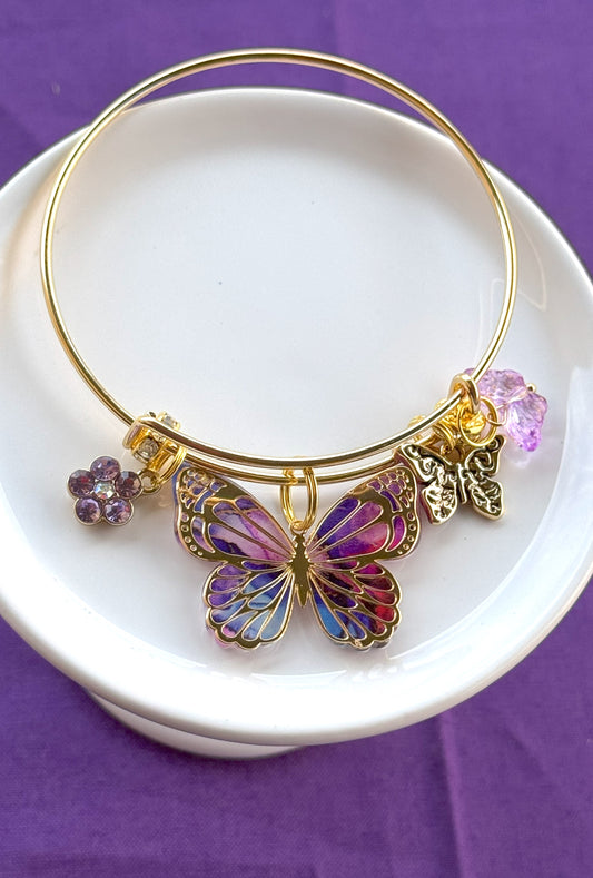 Butterfly Charm Bangle