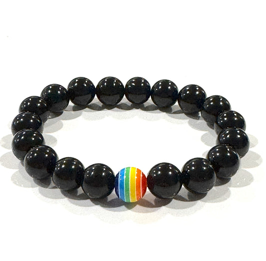 10mm Rainbow (Pride) Bracelet